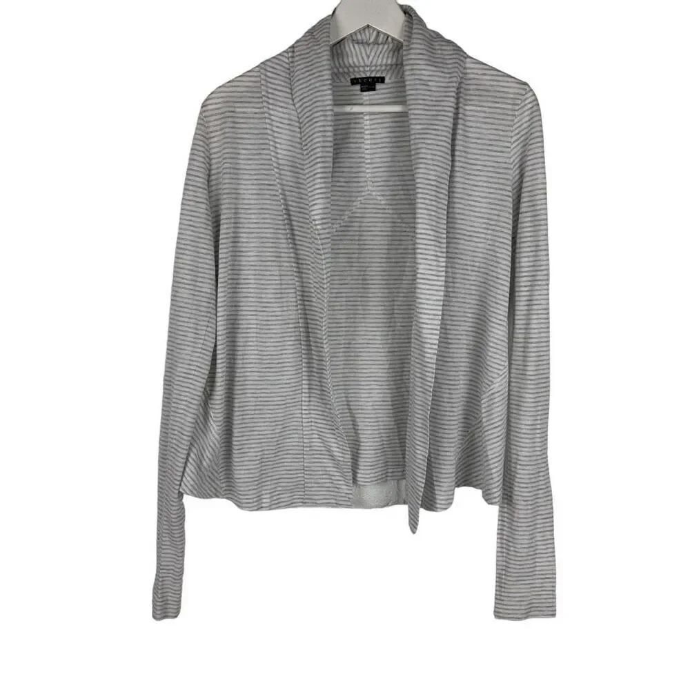 Theory Stripe Open Front Cardigan size P